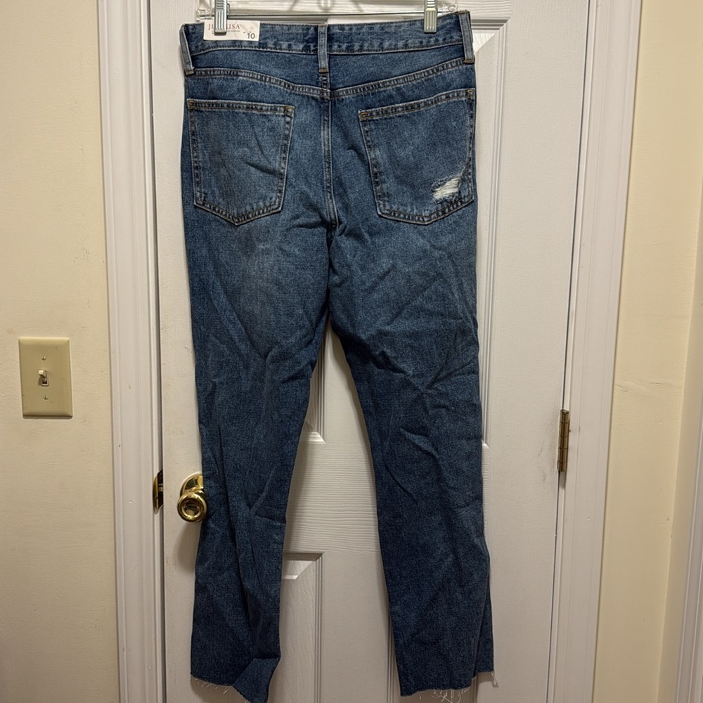 NWT Just USA Distressed Jeans High Rise Mom Jean 100 Cotton - Picture 11 of 12
